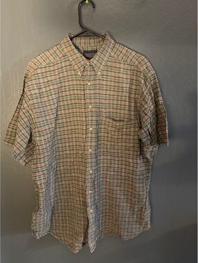 Herman Geist Men's Short Sleeve Button-Up Plaid Shirt
